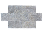 Silver Travertine 6x12 3cm Paver Tumbled - TILE & MOSAIC DEPOT