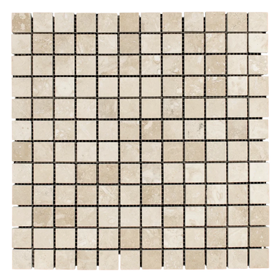 Ivory Travertine 1x1 Honed Mosaic Tile - TILE & MOSAIC DEPOT