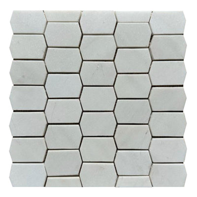 Mont Blanc Serena White Marble 2X2 Hive Honed Mosaic Tile - TILE & MOSAIC DEPOT