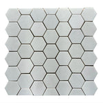 Mont Blanc Serena White Marble 2X2 Hexagon Honed Mosaic Tile - TILE & MOSAIC DEPOT