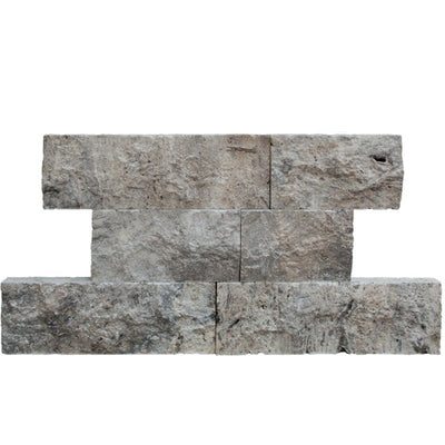 Silver Travertine 4xFree Length Split Face - TILE & MOSAIC DEPOT