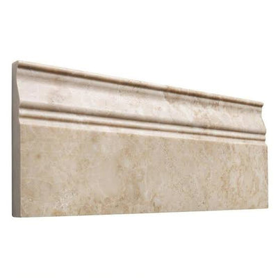 Cappuccino Marble 4 3/4x12 Polished Baseboard Molding - TILE & MOSAIC DEPOT