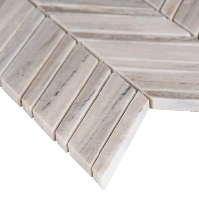 Palissandro Marble Chevron Polished Mosaic Tile - TILE & MOSAIC DEPOT