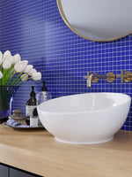 COLOR PALETTE COBALT BLUE GLOSS MATTE Glass Mosaic Tile - TILE & MOSAIC DEPOT