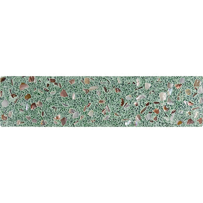 Aquaterra Green 3x12 Brick Shell Terrazzo Tile - TILE & MOSAIC DEPOT