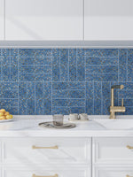 Aquaterra Blue 3x12 Brick Shell Terrazzo Tile - TILE & MOSAIC DEPOT