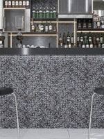 Aquaterra Black 3x12 Brick Shell Terrazzo Tile - TILE & MOSAIC DEPOT