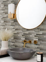 HAWAII FALLING WATER SANDY glass, stone Mosaic Tile - TILE & MOSAIC DEPOT