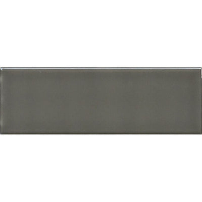 Charcoal Grey 4x12 Glossy Ceramic Wall Tile (CLEARANCE) - TILE & MOSAIC DEPOT