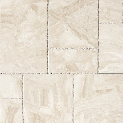 Royal Beige Marble Brushed and Chiseled Versailles Pattern Tile - TILE & MOSAIC DEPOT