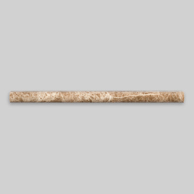 Emperador Light Marble 3/4x12 Pencil Polished Liner - TILE & MOSAIC DEPOT