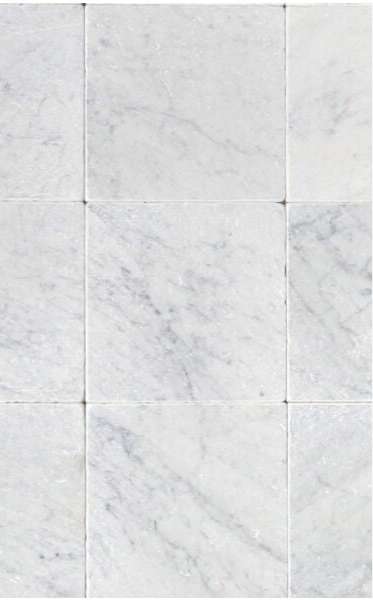 White Carrara Marble 12x12 Tumbled Tile