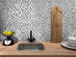 CRYSTAL SPRINGS STERLING GLOSS Glass Mosaic Tile - TILE & MOSAIC DEPOT