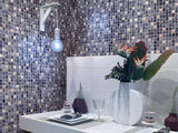 CRYSTAL SPRINGS NIGHT SKY Glass and Metal Mosaic Tile - TILE & MOSAIC DEPOT