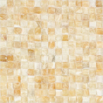 Honey Onyx 3D Pillow Polished Mosaic Tile - TILE & MOSAIC DEPOT