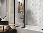 ICELAND NORDIC CHEVRON Glass Mosaic Tile - TILE & MOSAIC DEPOT