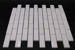 Thassos White Marble 1x3 Polished Mosaic Tile - TILE & MOSAIC DEPOT