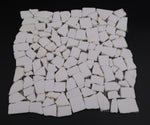 Thassos White Marble Flat Pebble / Paledian (Random Broken) Mosaic Tile - TILE & MOSAIC DEPOT