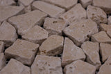 Noce Travertine Flat Pebble / Paledian (Random Broken) Mosaic Tile - TILE & MOSAIC DEPOT