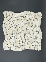 Botticino Beige Marble Flat Pebble / Paledian (Random Broken) Mosaic Tile - TILE & MOSAIC DEPOT