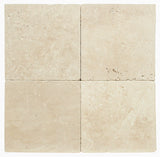 Ivory Travertine 12x12 Unfilled and Tumbled Tile - TILE & MOSAIC DEPOT