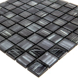 NETHERLANDS MONDRIAN ASH glass Mosaic Tile - TILE & MOSAIC DEPOT