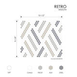 Geometro Missoni Retro Recycled Glass Mosaic Tile - TILE & MOSAIC DEPOT