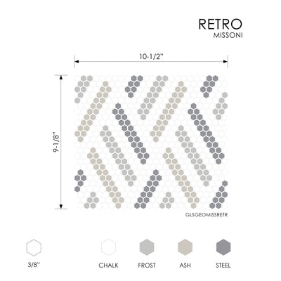 Geometro Missoni Retro Recycled Glass Mosaic Tile - TILE & MOSAIC DEPOT