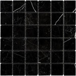 Nero Marquina Marble 2x2 Polished Mosaic Tile - TILE AND MOSAIC DEPOT