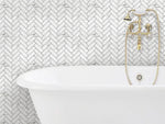 NANTUCKET HUMMOCK HERRINGBONE Recycled Glass Mosaic Tile - TILE & MOSAIC DEPOT