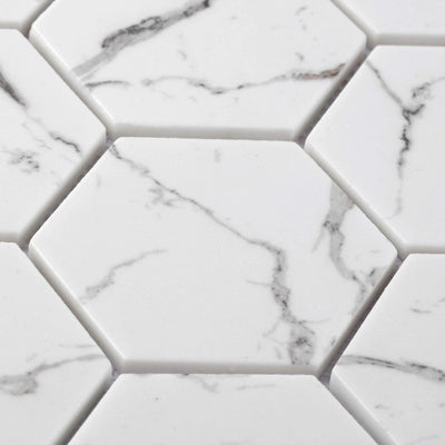 NANTUCKET HUMMOCK HEX Recycled Glass Mosaic Tile - TILE & MOSAIC DEPOT