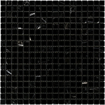 Nero Marquina Marble 5/8x5/8 Honed Mosaic Tile - TILE & MOSAIC DEPOT