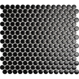 Dark Star Matte PENNY ROUND MOSAIC TILE - TILE & MOSAIC DEPOT