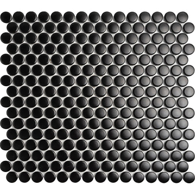 Dark Star Matte PENNY ROUND MOSAIC TILE - TILE & MOSAIC DEPOT