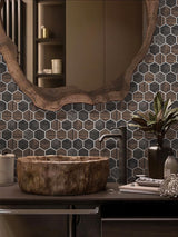 OREGON FUME HEX Porcelain Mosaic Tile - TILE & MOSAIC DEPOT