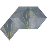 ROCKEFELLER Grey crown Imperial Grey, Brass Mosaic Tile - TILE & MOSAIC DEPOT