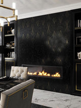 ROCKEFELLER Black Crown Black Jade, Brass Mosaic Tile - TILE & MOSAIC DEPOT