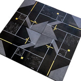 ROCKEFELLER Black Nouveau Black Jade, Brass Mosaic Tile - TILE & MOSAIC DEPOT