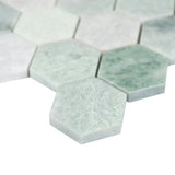 Ming Green Marble 2x2 Hexagon Mosaic Tile