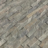 Sage Green Quartzite 6x24 Split Face Stacked Stone Ledger Panel - TILE & MOSAIC DEPOT