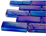 Vidrofina Cobalt Blue 1x2 Glass Mosaic Tile - TILE & MOSAIC DEPOT