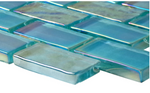 Vidrofina Aquamarina 1x2 Glass Mosaic Tile - TILE & MOSAIC DEPOT