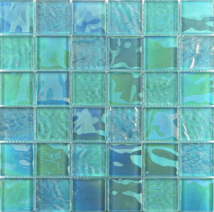 Vidrofina Aguamarina 2x2 Glass Mosaic Tile - TILE & MOSAIC DEPOT