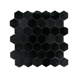 Absolute Black Granite 2x2 Hexagon Polished Mosaic Tile - TILE & MOSAIC DEPOT