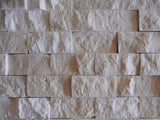 Botticino Beige Marble 1x2 Split Face Mosaic Tile - TILE & MOSAIC DEPOT