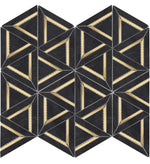 rockart black metal brass mosaic