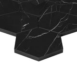 Nero Marquina Marble 3x3 Hexagon Polished Mosaic Tile - TILE & MOSAIC DEPOT