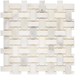 Calacatta Oliva Marble Basketweave Honed Mosaic Tile - TILE & MOSAIC DEPOT