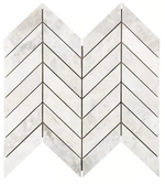 Bianco Congelato Nimbus Marble Chevron Polished Mosaic Tile - TILE & MOSAIC DEPOT