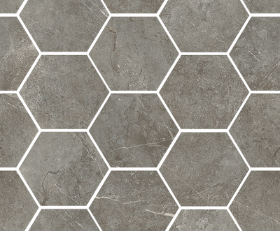 Unicom Evostone Natural Hexagon Ceramic Mosaic Tile - TILE & MOSAIC DEPOT